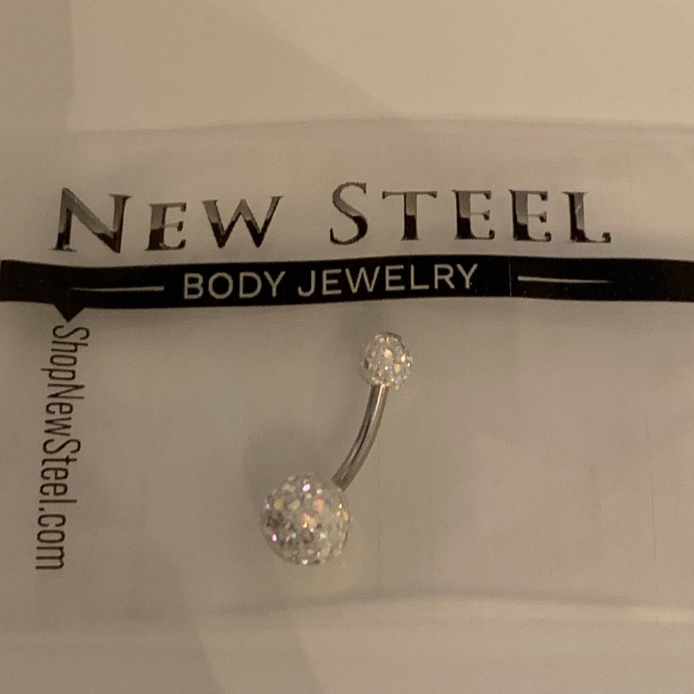 Shamballa Crystal Belly Ring